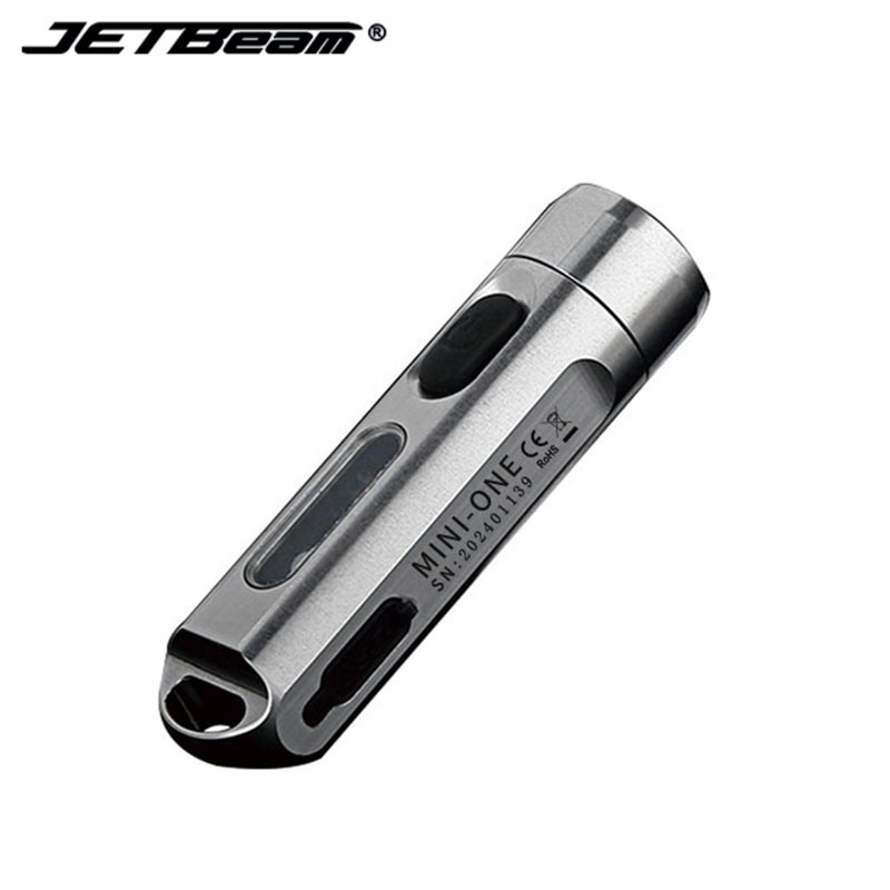 JETBEAM MINI-ONE Rechargeable Mini Led Flashlight 500LM 365nm UV Light  Stainless Steel Use XP-G3 LE