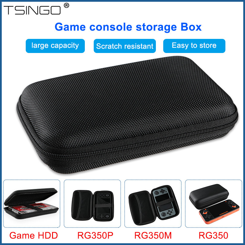 TSINGO Protection Bag Hard Carrying Case For Game HDD RG350M RG350 RG300 RG351P RG351V KIII RG351M H