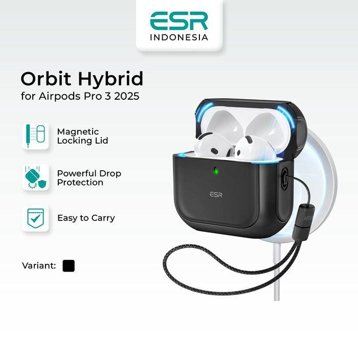 Esr Orbit Hybrid Case Halolock For Airpods Pro 3 2025 Pelindung Case Casing Airpods Pro 3 Magnetic