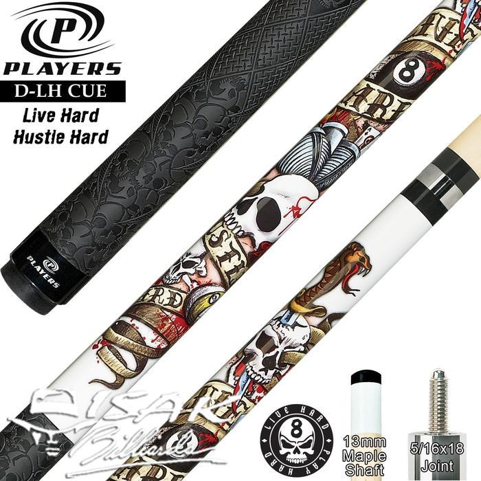 Players D-Lh Pool Cue - Hustle Hard Billiard Stick Stik Biliar Player
