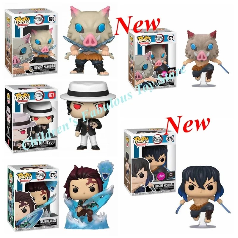 New Funko Pop Demon Slayer Toys #875 Inosuke #870 Muzan#871 Kamado#873 Limited S Collection El Toy