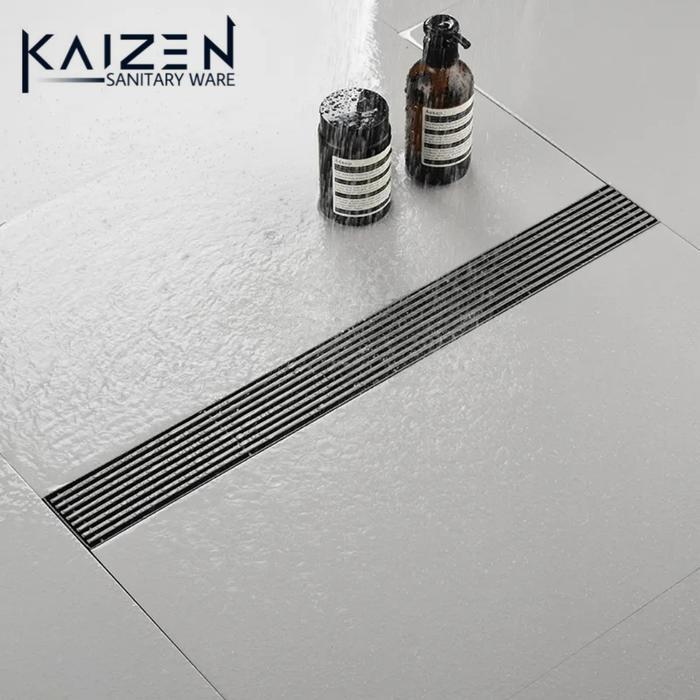 Floor drain stainless Abu abu Panjang 60cm_Floor drain Panjang 60cm