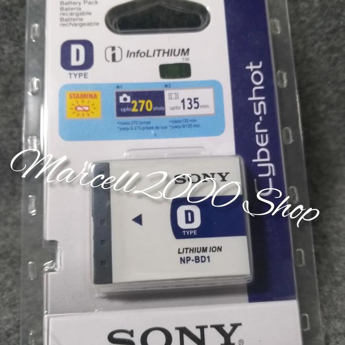 Siap Kirim Baterai Sony Np-Bd1(For Cybershot T70/T2/T300/T200/Tx1)