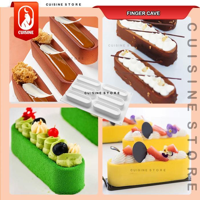 CETAKAN PUDING KUE KERING FINGER CAVE MOUSSE CAKE SILIKON JARI CHOUX