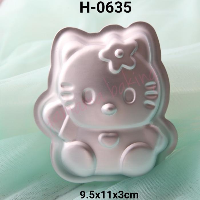 H-0635 LOYANG CETAKAN BENTO PUDDING CAKE TUMPENG COKLAT HELLO KITTY