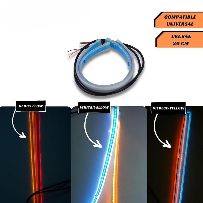 Lampu Alis Drl Lampu Led Drl Alis 30cm Mobil Motor Sein Daytime Running Light Lampu Alis Led Slim