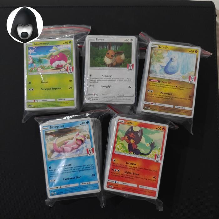 PAKET POKEMON PROMO KFC DAPET 5 KARTU BERBEDA