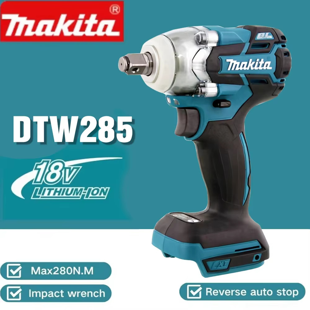 Makita Dtw285 Tools Impact Wrench Machine Brushless Cordless Electric Wrench High Torque Rechargable