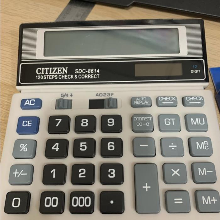 "New" KALKULATOR CITIZEN CT 8614 - CALCULATOR CT 8614 14 DIGIT