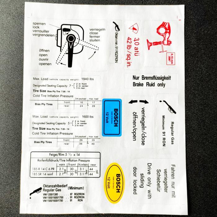 Ready STIKER BODI UNTUK VW KOMBI PART VW