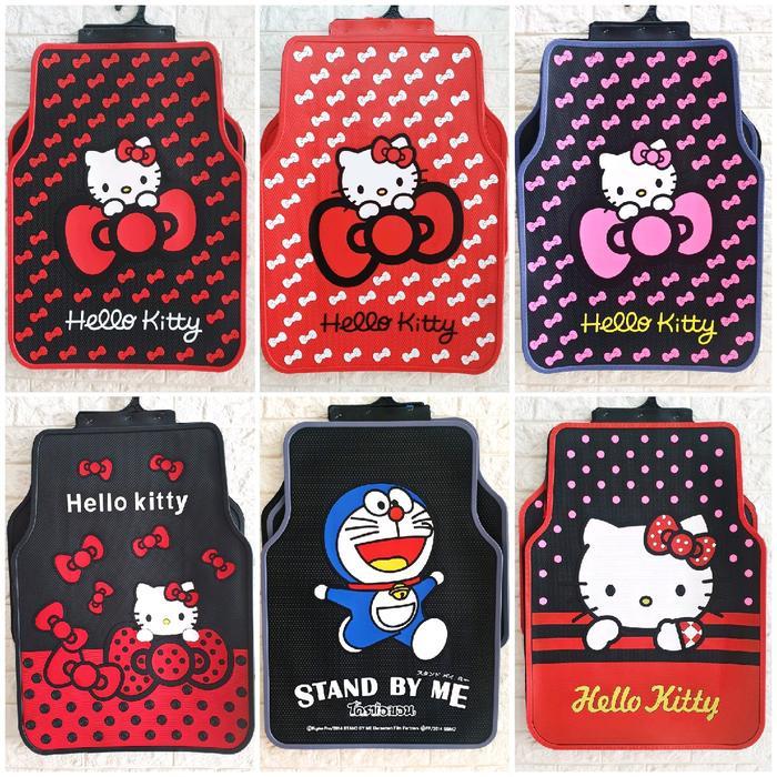 Karpet Karakter // Aksesoris Alas Kaki Mobil Karet Latex Impor Kitty Doraemon Batman