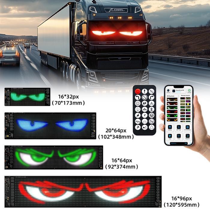 gigim608 led flexible portable screen matrix running text animasi mata panel usb fleksibel ultra