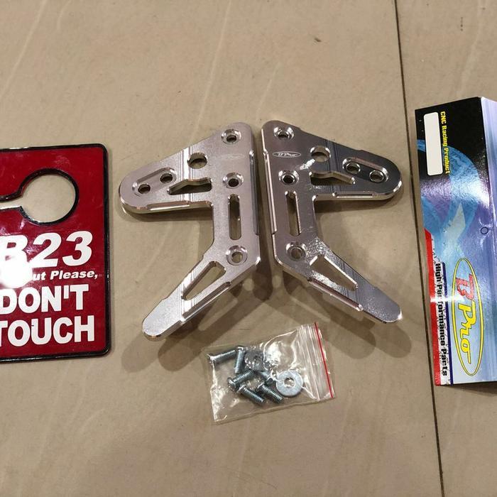 Breket lampu depan rx king oval b pro racing fullset cnc dudukan silve