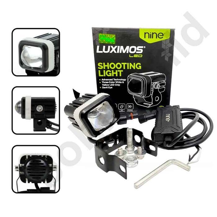 Promo Lampu Led Tembak Motor Mobil Luminos Luximos R1 Devil Projektor Laser Ori
