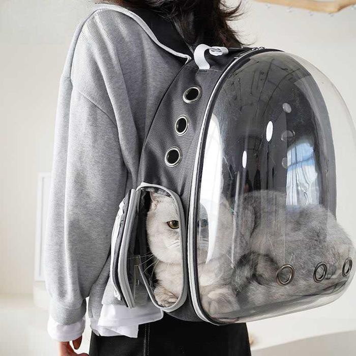 Tas Kucing Astronot Pet Bag Cargo Breathable Travel Lucu
