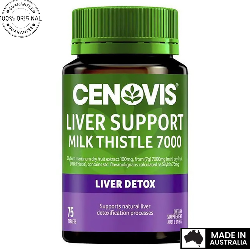 Aussie Original Cenovis Liver Support Milk Thistle 7000mg 75 Tablets