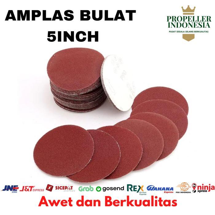 Amplas Tempel Bulat Kecil 5 Inch Amplas Kayu