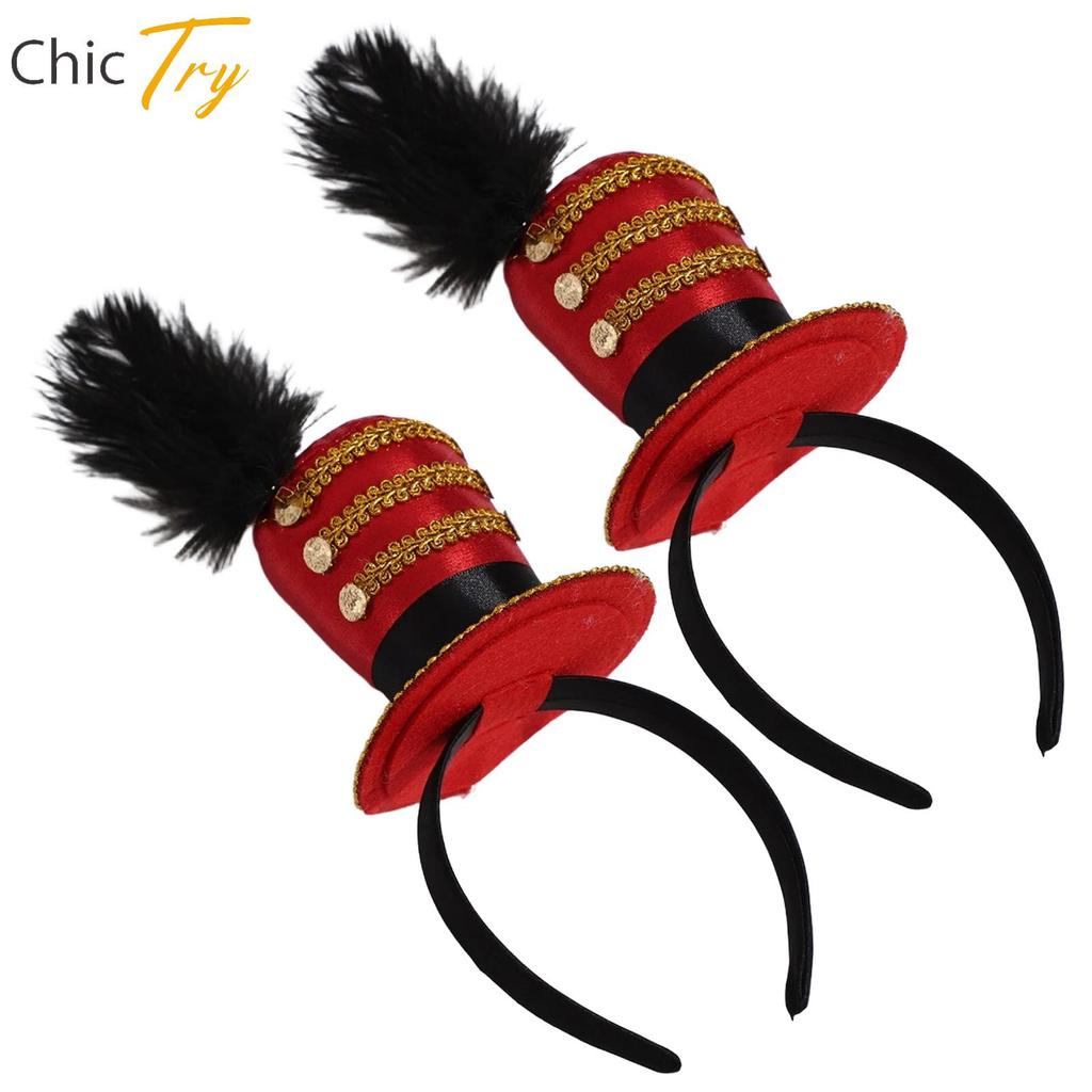 Fascinators Mini Top Hat Headband Halloween Tea Party New Year Eve Party Accessory Circus Ringmaster