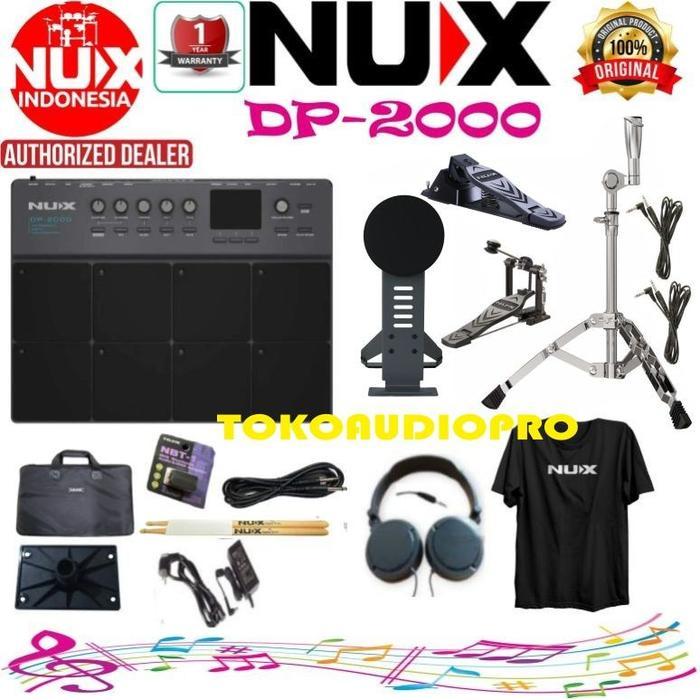 Drum Nux Dp2000 Percussion Pad Nux Dp-2000 Drum Pad Paket Komplit Co