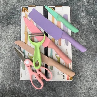 CLAIYDREAM PISAU SET 6 IN 1 KITCHEN SET PRODUK VIRAL SOUVERNIR CANTIK KNIFE EVCRIVERH CEK DESKRIPSI