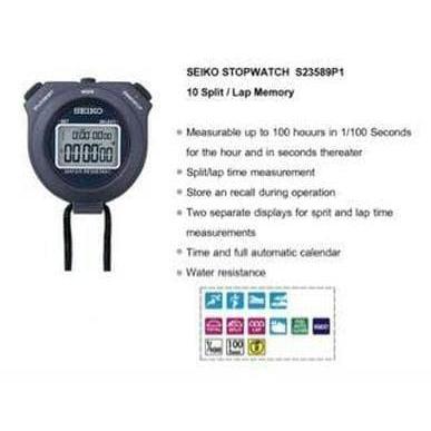 Stopwatch Seiko S23589 Original 10 Lap Memory - Stop Watch Seiko Populer