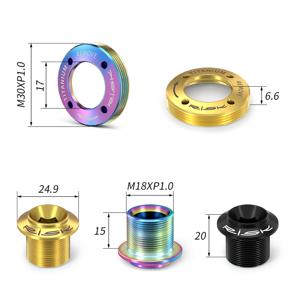 BEST SELLER Titanium Alloy Crank Arm Bolt with Bike Crank Arm Cap Fixing Crank Screw Bike Cranket Fi