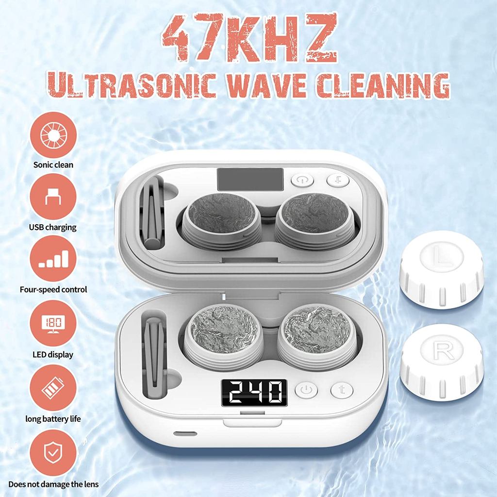 Contact Lens Cleaner USB RechargeableMachine Ultrasonic Portable Contact Lens Cleaner Automatic