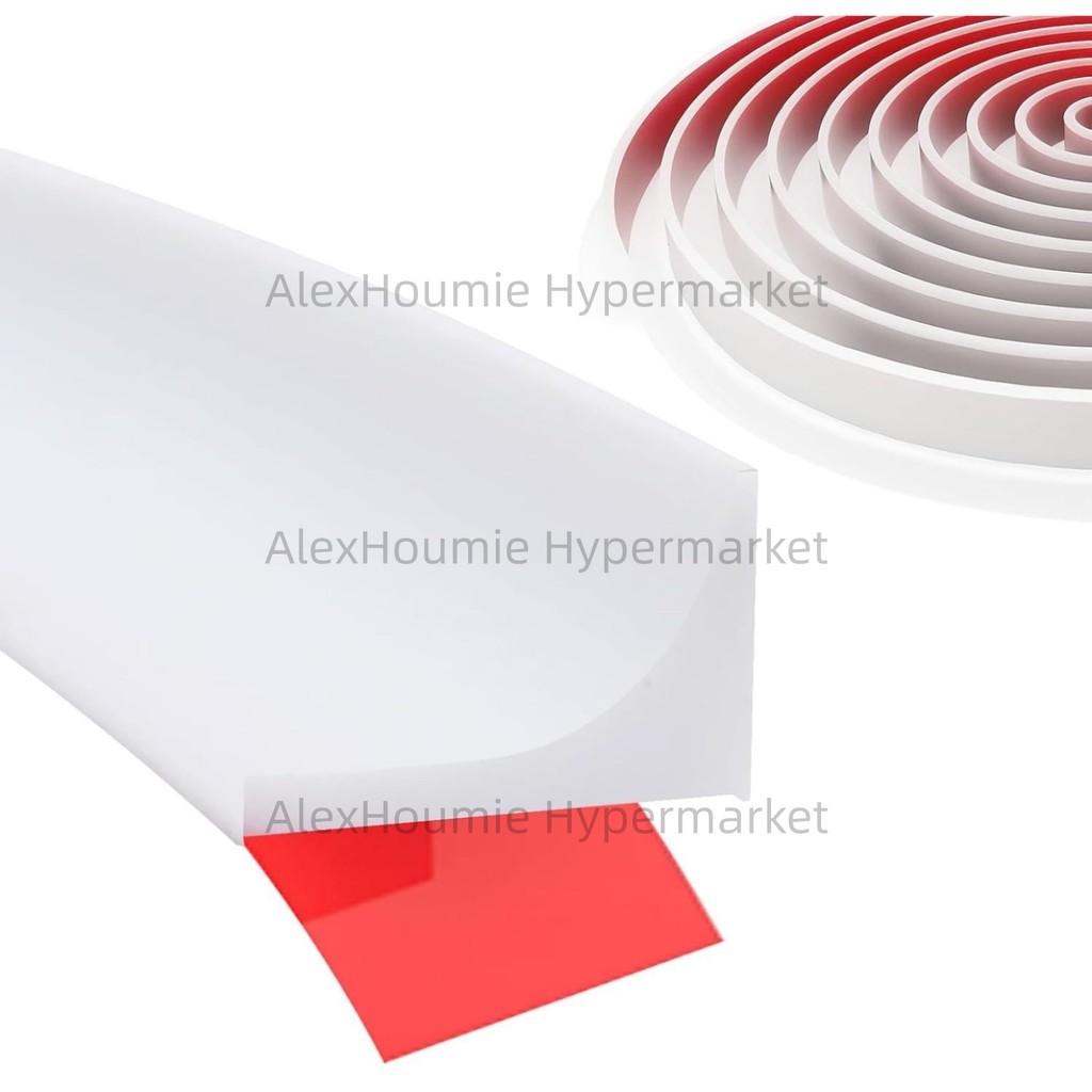 Shower Threshold Water Dam Barrier Collaible Self-Adhes Water Blocker Stopper For Floor Bathroom