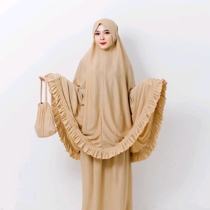 Mukena hyget premium rempel penutup dagu Mukenah Traveling