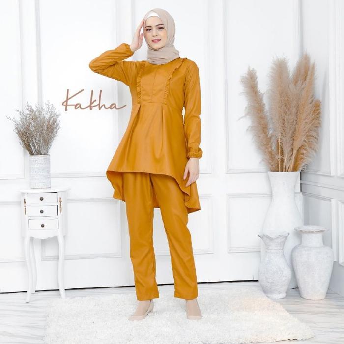 KAKHA - KAREEM SERIES (MUSTARD) - SARIMBIT KELUARGA MUSLIM
