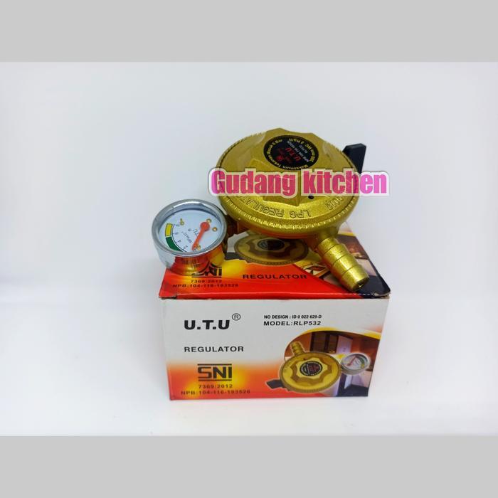Regulator gas LPG merk utu meter tabung gas 3kg 5kg 12kg