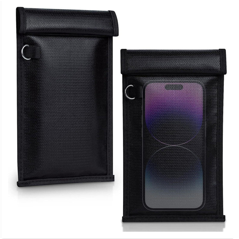 Car Key Signal Shielding Bag RFID Blocking Faraday Pouch Waterproof Fireproof for Keys Phones