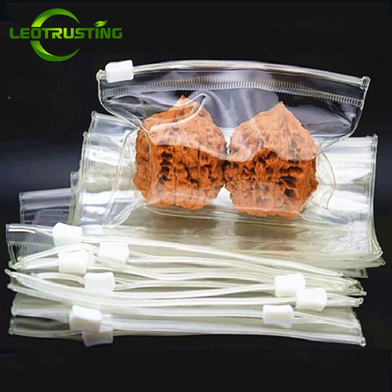50PCS Clear Plastic PVC Jewelry Ziplock Bag DIY Waterproof Dustproof Battery Earring Beads PVC