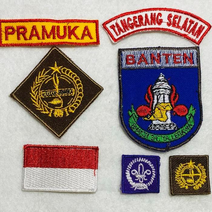 1 SET BADGE PRAMUKA PUTRA TANGERANG SELATAN BANTEN