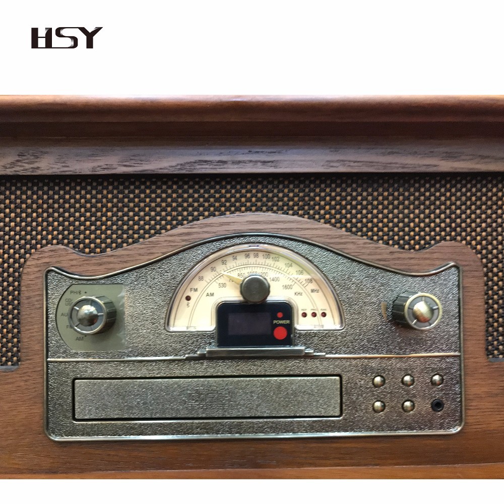 Wooden Gramophone Player Usb Phonograph Loud Speaker Vinyl Record Player