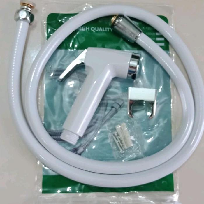 "New" Spray Shower Toilet Bidet Toilet Jet shower Toilet Kamar Mandi putih pvc Selang Set