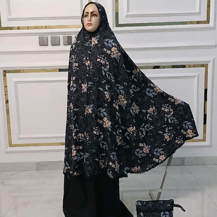 Mukena Katun Rayon Viscose Motif 2in1 Mukenah Dewasa Jumbo