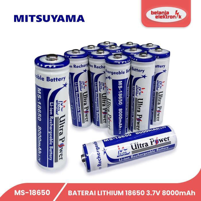 Mitsuyama Baterai Lithium 3.7V 18650 8000Mah Ms-18650