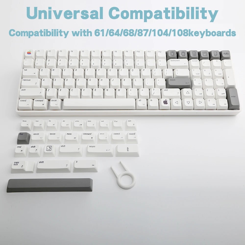 XDA PBT Keycaps Korean/Russian keycaps Keyboard cap Set for Apple MAC MX Keycap for DIY Custom