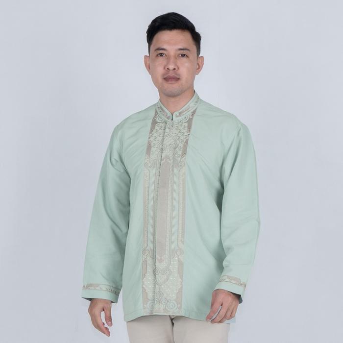 DISKON Benhill Taqwa Koko Bordir Pria Panjang Mint 2545-46-47-32Y Muslim Nyaman Dewasa