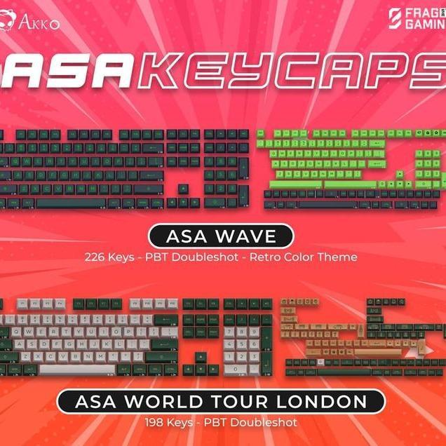 Akko World Tour - London ASA Profile 198 Keycaps Set PBT Doubleshot