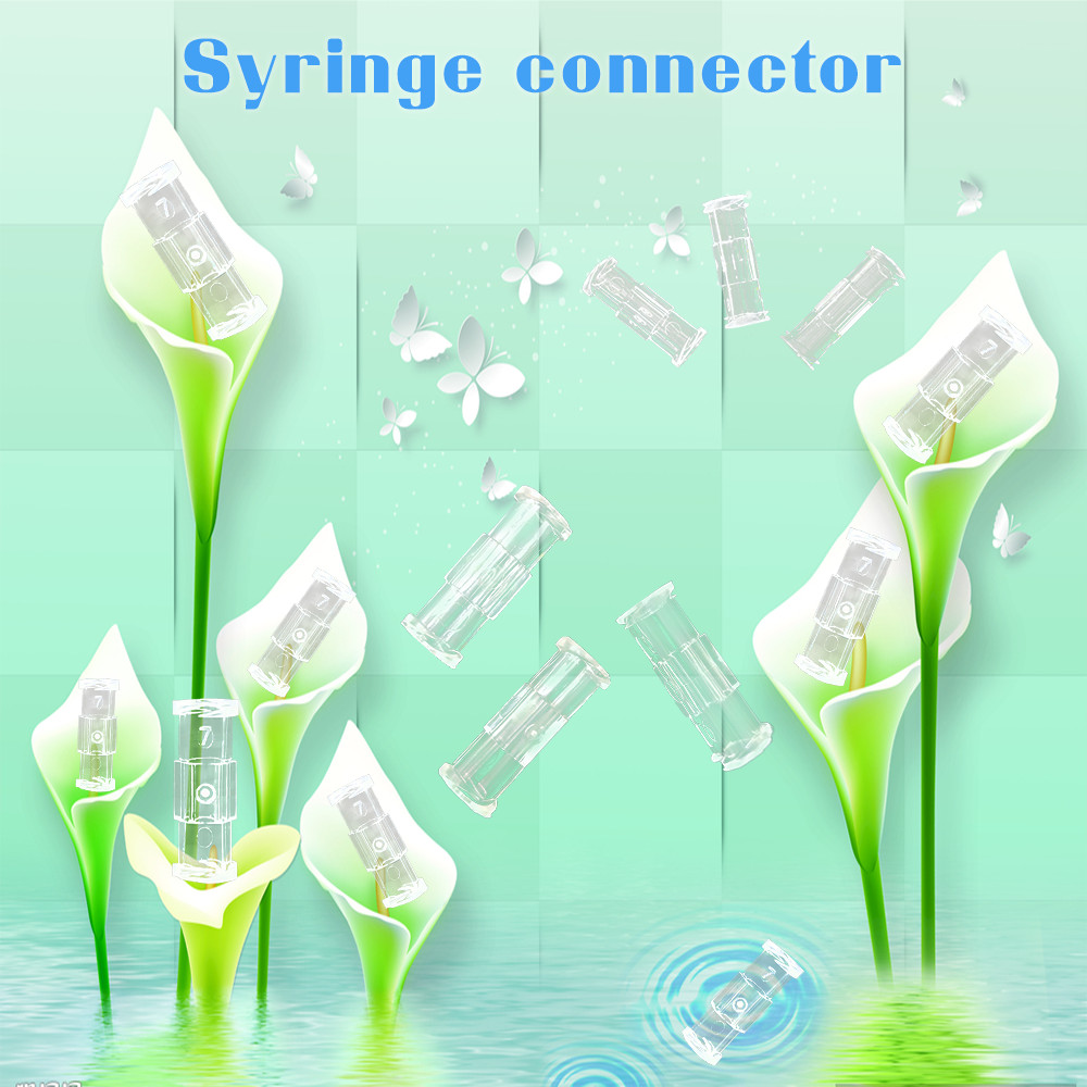 Syringe connector Ruhr lock Medical sterile double head Ruhr lock connector PP material transparent