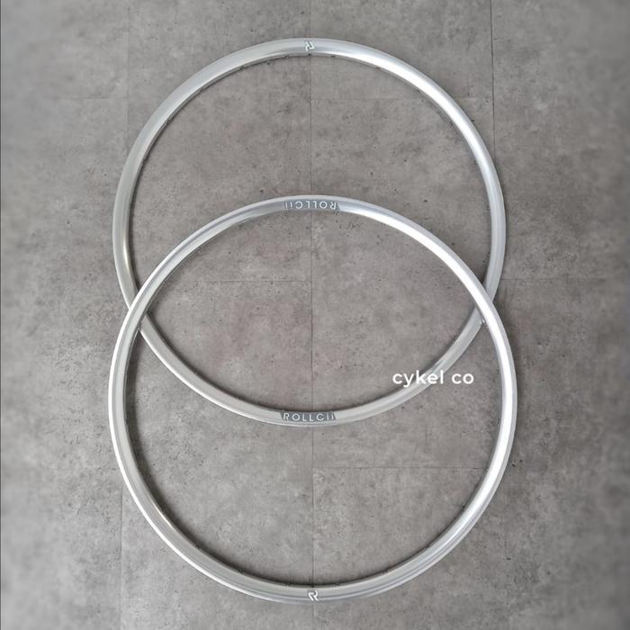 Rollcii Rims Gra21 700C 24 Holes Silver Rim Sepeda Velg Rollcii