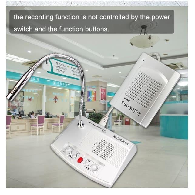 Window counter intercom dual way mic loket - Zhudele Retekess TW101
