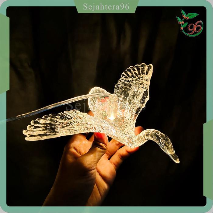 1 set lampu Angsa Akrilik / Acrylic isi 10 - Lampu dekorasi pelaminan - lampu gantung dekorasi