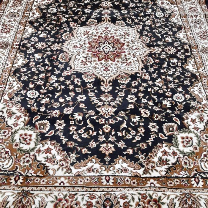 Karpet Shiraz Permadani Mewah Semi Turki Jumbo Karpet 210 x 310 - Hitam