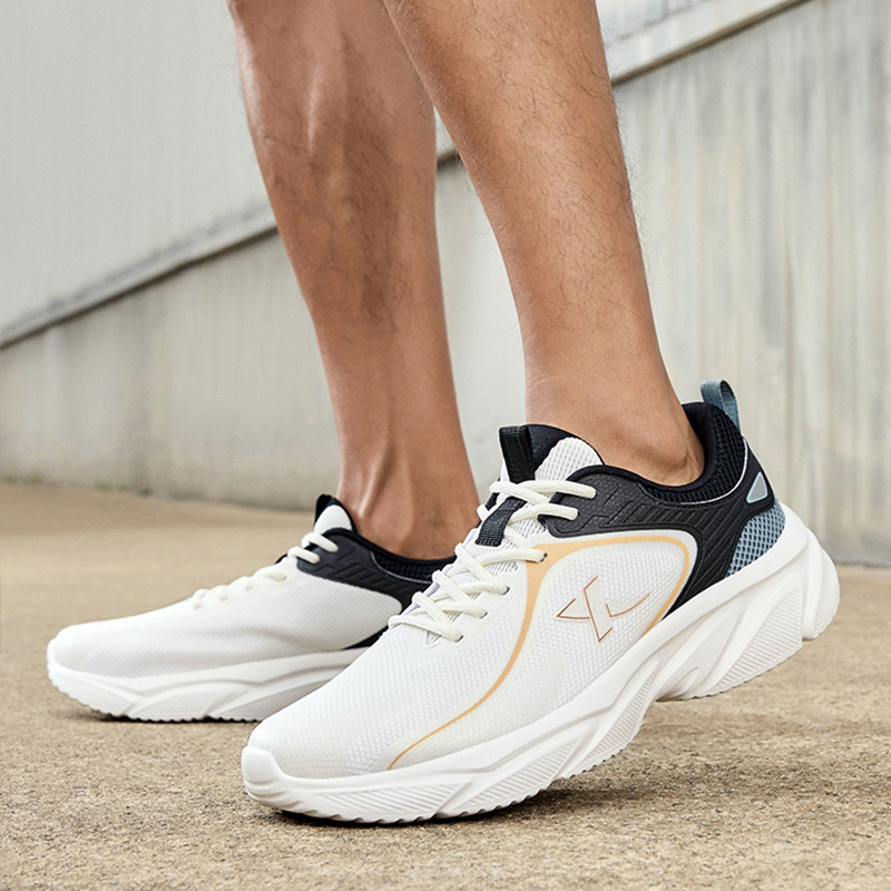 XTEP RUNNING SHOES MEN BREATHABLE MESH COMFORTABLE SPORT SHOES SUMMER CAUSAL SHOCK ABSORPTION MALE