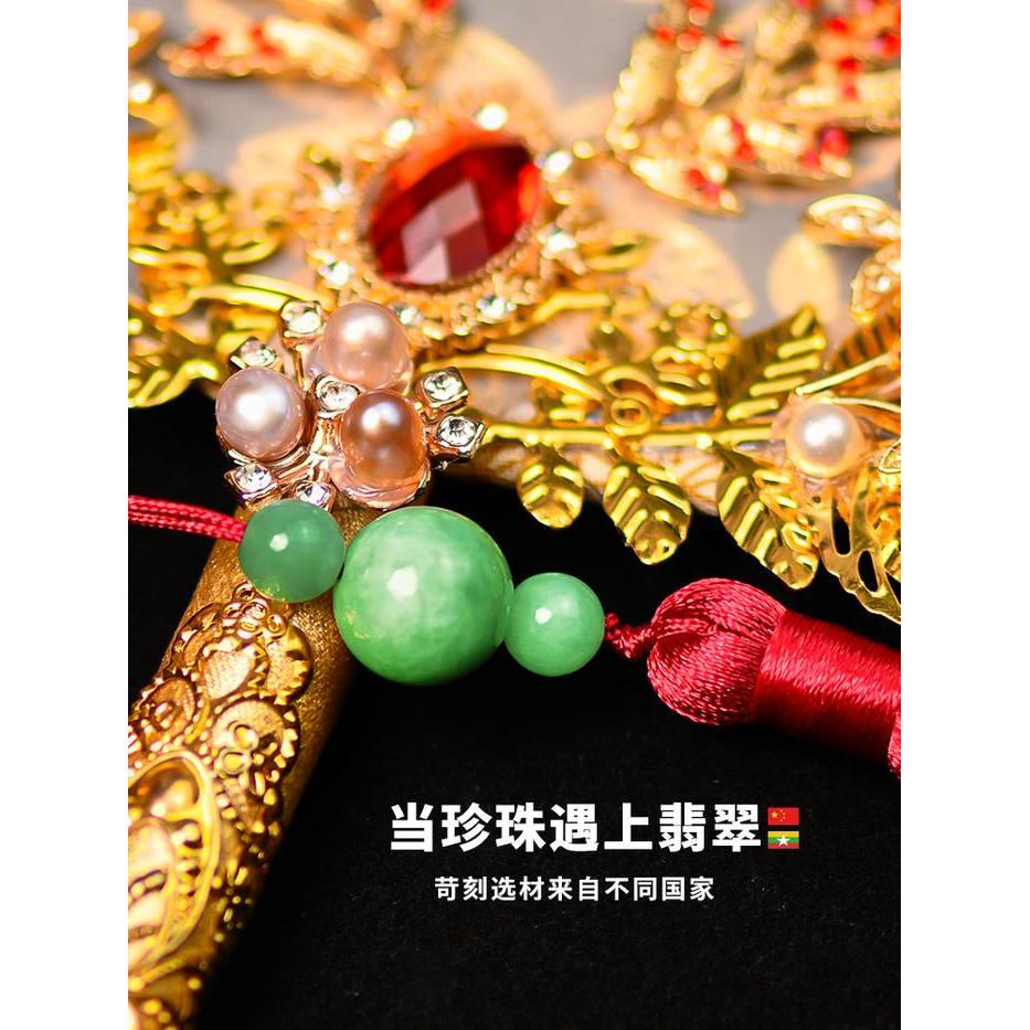 XIUHE TUAN FAN WEDDING BRIDE FINISHED CHINESE HANFU ANCIENT STYLE FAN