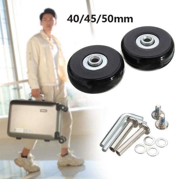 2PCS/SET RODA KOPER ALAT PENGGANTI RODA KOPER RODA KOPER PENGGANTI