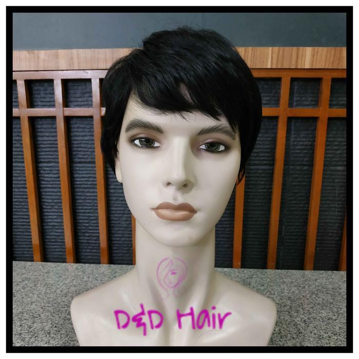 Terlaris Wig Rambut - Wig Pria - Wig Pendek - D&D1415 - Black SALE